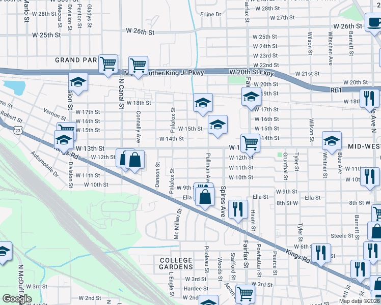 map of restaurants, bars, coffee shops, grocery stores, and more near 2217 Mc Millan Street in Jacksonville