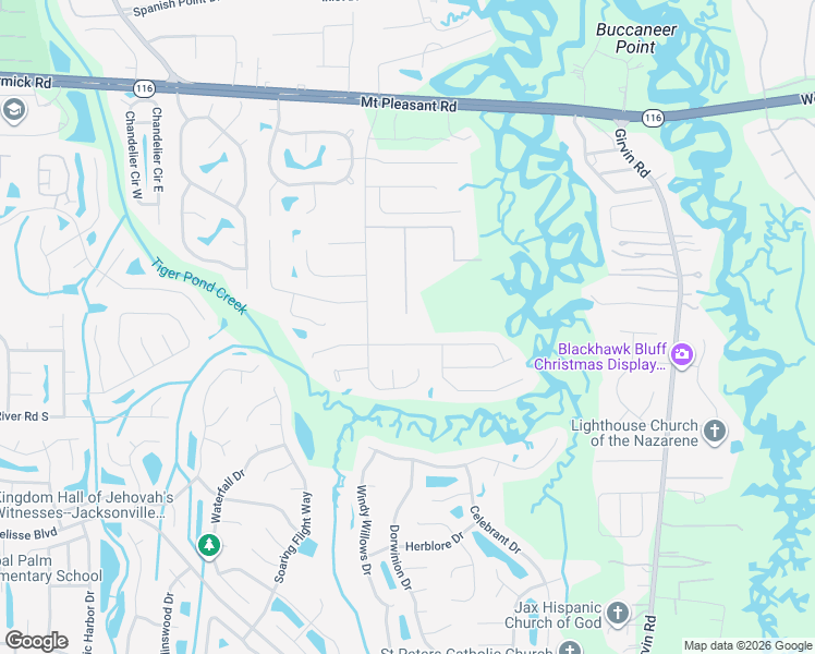 map of restaurants, bars, coffee shops, grocery stores, and more near 12449 Gately Oaks Lane East in Jacksonville