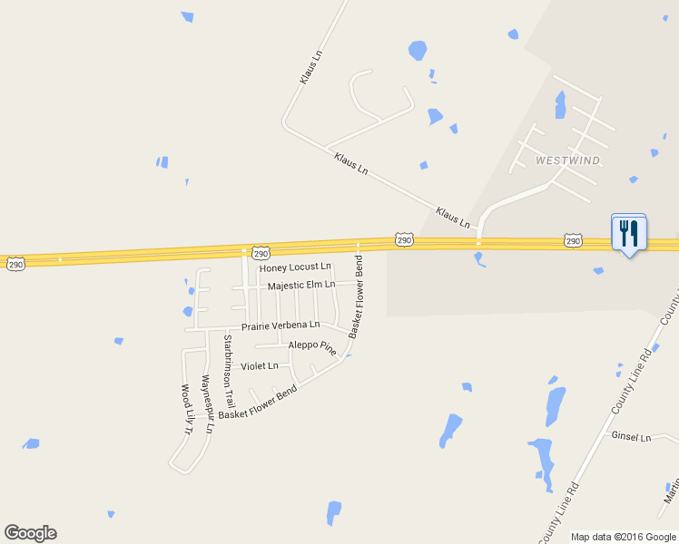 map of restaurants, bars, coffee shops, grocery stores, and more near 13109 Blackeyed Susan Trail in Elgin