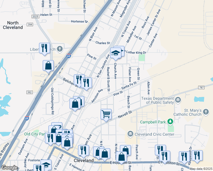 map of restaurants, bars, coffee shops, grocery stores, and more near 716 Junction Avenue in Cleveland
