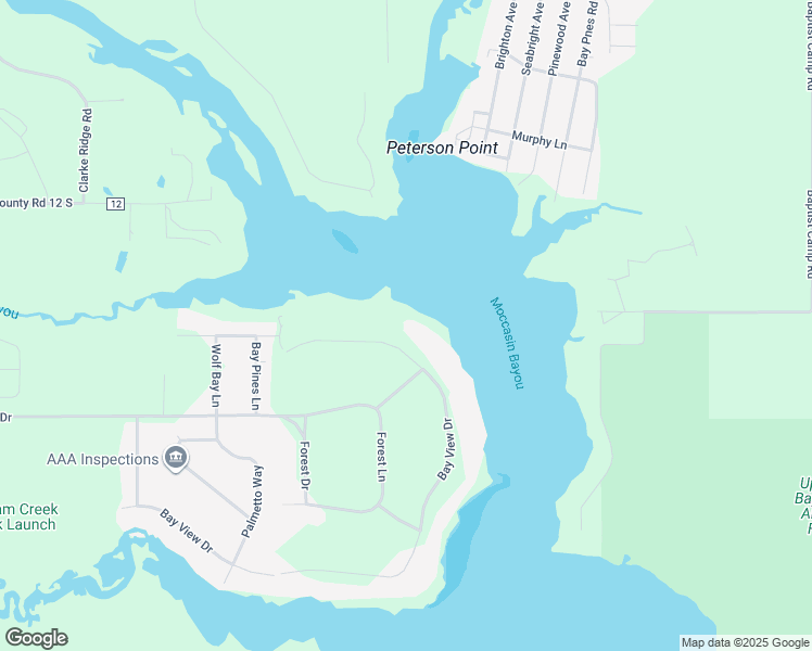 map of restaurants, bars, coffee shops, grocery stores, and more near 8712 Bay View Drive in Foley