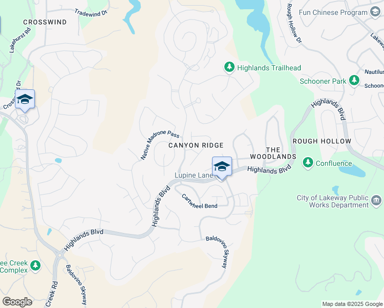 map of restaurants, bars, coffee shops, grocery stores, and more near 104 Maddy Way in Austin