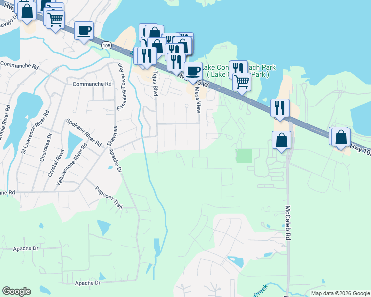map of restaurants, bars, coffee shops, grocery stores, and more near 291 Sunset Path South in Montgomery