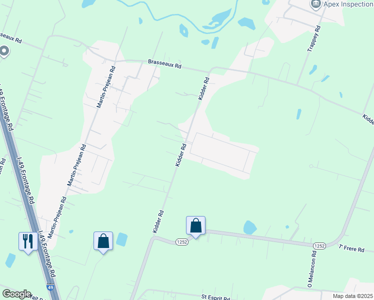 map of restaurants, bars, coffee shops, grocery stores, and more near 401 Kidder Road in Carencro