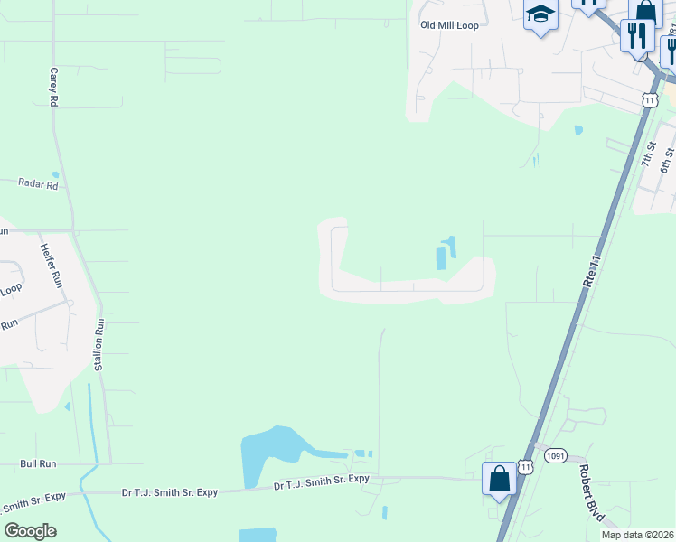 map of restaurants, bars, coffee shops, grocery stores, and more near 185 West Cherrywood Lane in Pearl River