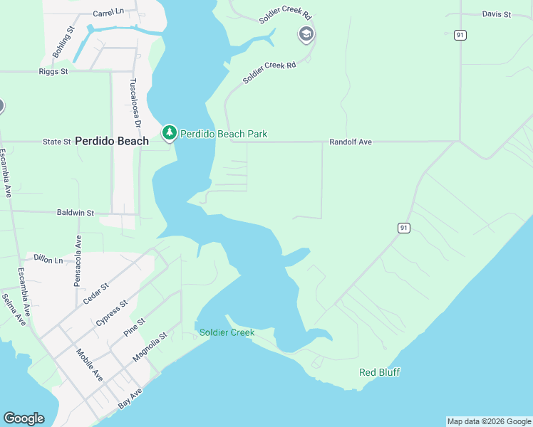 map of restaurants, bars, coffee shops, grocery stores, and more near 8775 Scotts Lane in Elberta