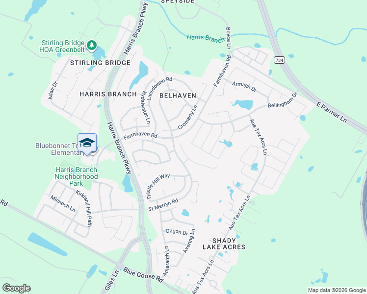 map of restaurants, bars, coffee shops, grocery stores, and more near 11708 Eragon Drive in Manor