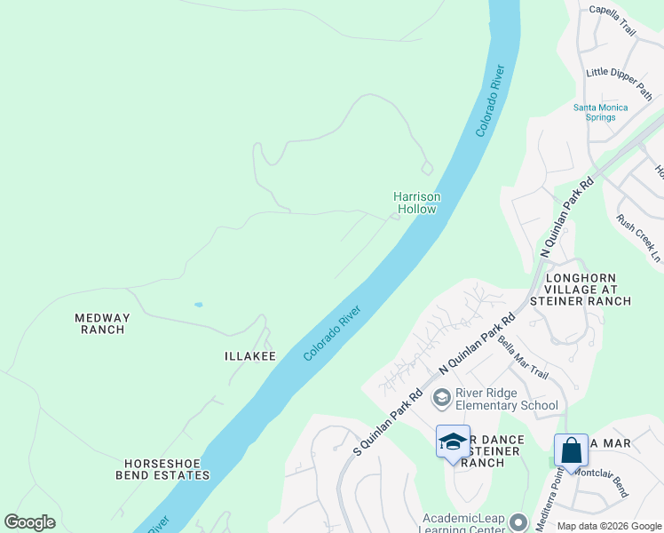 map of restaurants, bars, coffee shops, grocery stores, and more near 120 Underhill Road in Austin