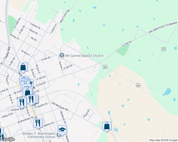 map of restaurants, bars, coffee shops, grocery stores, and more near 808 East 2nd Street in Elgin