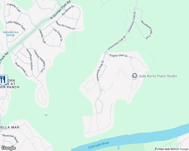 map of restaurants, bars, coffee shops, grocery stores, and more near 11909 Bristlewood Cove in Austin