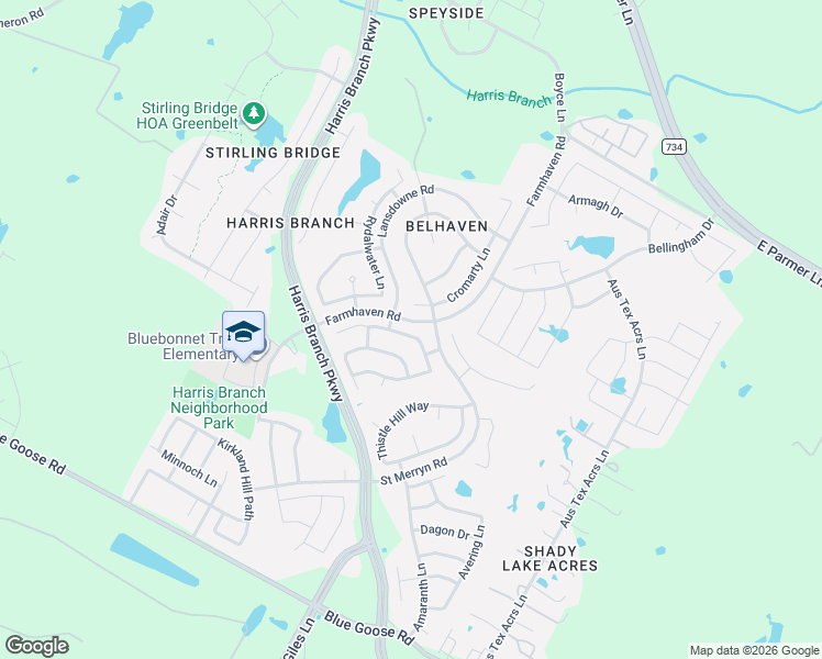 map of restaurants, bars, coffee shops, grocery stores, and more near 6614 Carisbrooke Lane in Austin