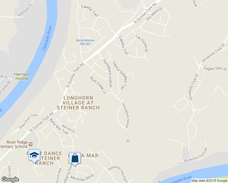 map of restaurants, bars, coffee shops, grocery stores, and more near 909 Horseback Hollow in Austin