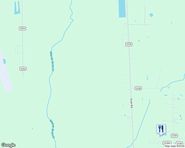 map of restaurants, bars, coffee shops, grocery stores, and more near 2143 County Road 2235 in Cleveland