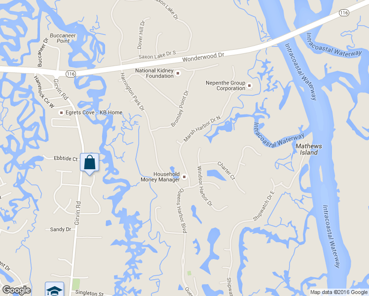 map of restaurants, bars, coffee shops, grocery stores, and more near 1375 Marsh Harbor Drive North in Jacksonville
