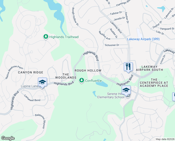 map of restaurants, bars, coffee shops, grocery stores, and more near 321 Bisset Court in Austin