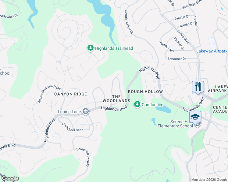 map of restaurants, bars, coffee shops, grocery stores, and more near 305 Duffy Lane in Austin