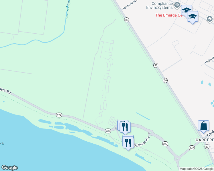 map of restaurants, bars, coffee shops, grocery stores, and more near 3118 Pointe-Marie Drive in Baton Rouge