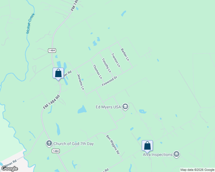map of restaurants, bars, coffee shops, grocery stores, and more near 15598 Firewood Drive in Conroe