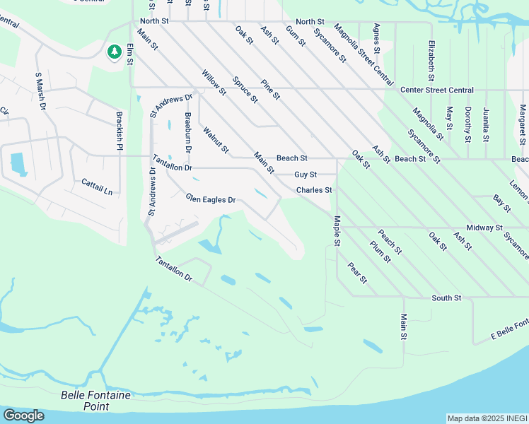 map of restaurants, bars, coffee shops, grocery stores, and more near 201 Glen Eagles Drive in Ocean Springs