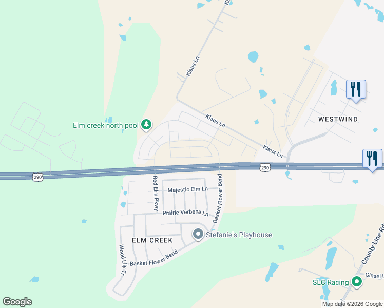 map of restaurants, bars, coffee shops, grocery stores, and more near 18000 Honey Locust Lane in Elgin