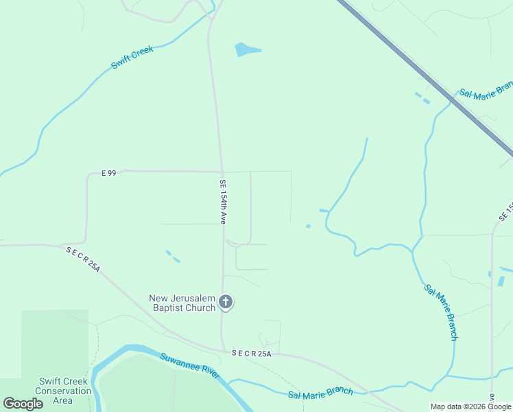 map of restaurants, bars, coffee shops, grocery stores, and more near 9970 Southeast 154th Avenue in White Springs