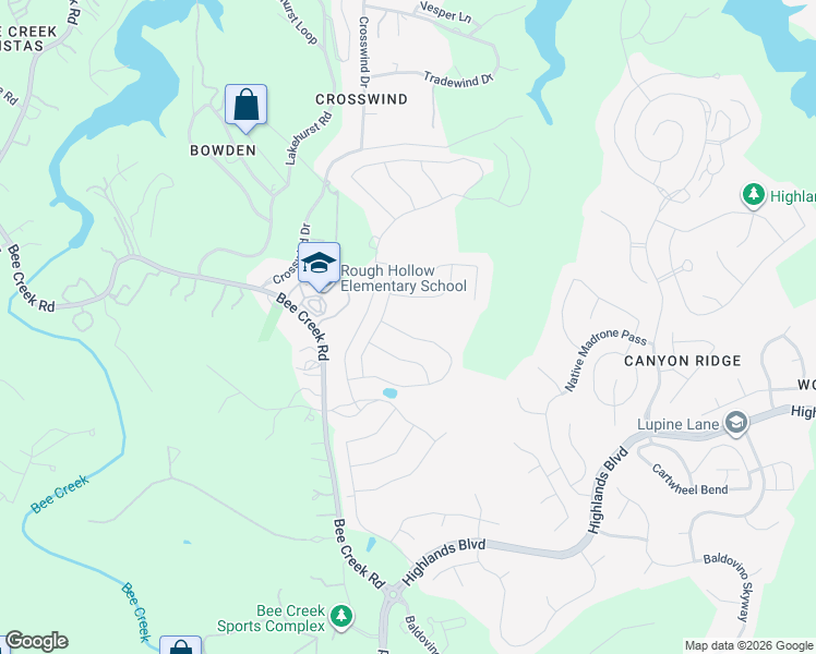 map of restaurants, bars, coffee shops, grocery stores, and more near 741 Rawson Bend in VLG O THE HLS