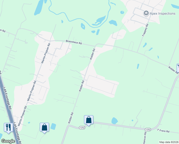 map of restaurants, bars, coffee shops, grocery stores, and more near 500 Kidder Road in Carencro