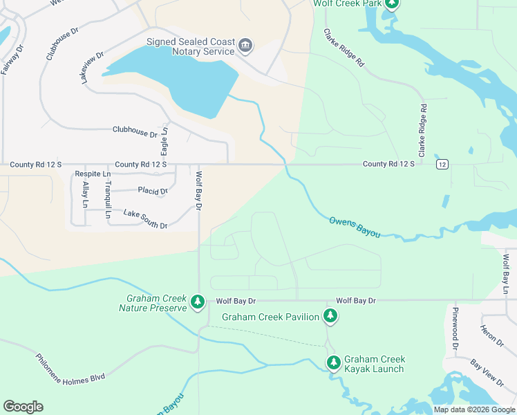 map of restaurants, bars, coffee shops, grocery stores, and more near 23148-23290 County Road 12 South in Foley
