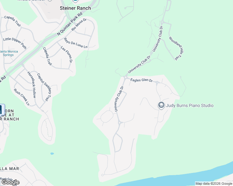 map of restaurants, bars, coffee shops, grocery stores, and more near 11937 Granite Bay Place in Austin