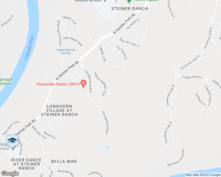 map of restaurants, bars, coffee shops, grocery stores, and more near 904 Golden Palomino Court in Austin