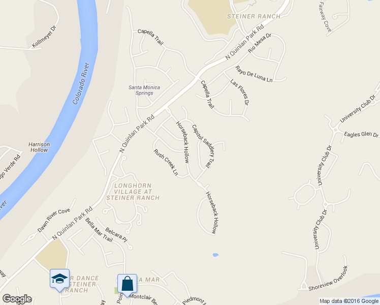 map of restaurants, bars, coffee shops, grocery stores, and more near 1037 Horseback Hollow in Austin