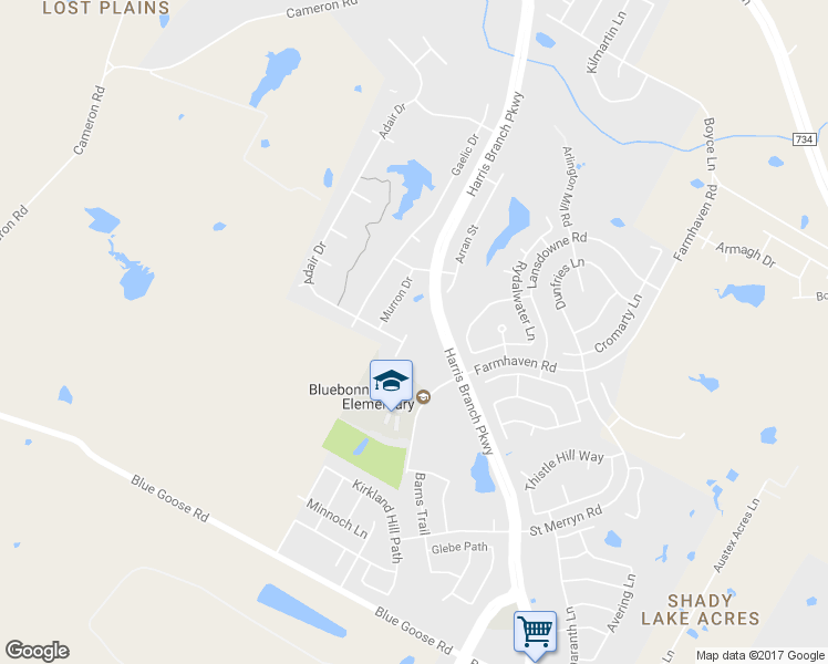 map of restaurants, bars, coffee shops, grocery stores, and more near 11537 Arbroath Lane in Austin