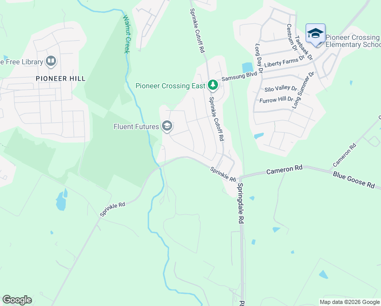 map of restaurants, bars, coffee shops, grocery stores, and more near 10196-10294 Sprinkle Road in Austin