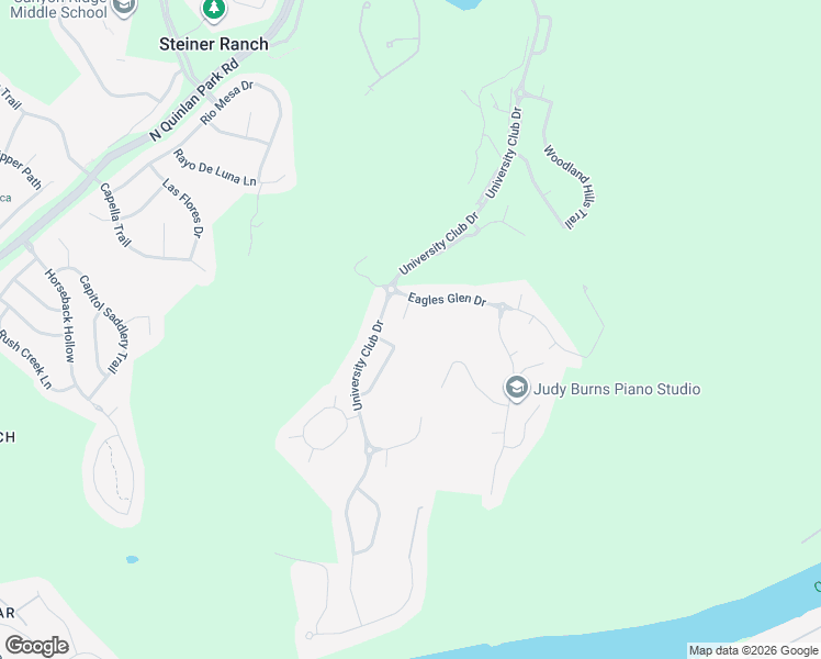 map of restaurants, bars, coffee shops, grocery stores, and more near 11921 Granite Bay Place in Austin