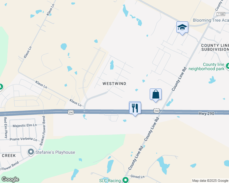 map of restaurants, bars, coffee shops, grocery stores, and more near 18412 Sun Haven Cove in Elgin