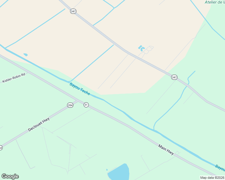 map of restaurants, bars, coffee shops, grocery stores, and more near 1080 Olivier Lane in Arnaudville