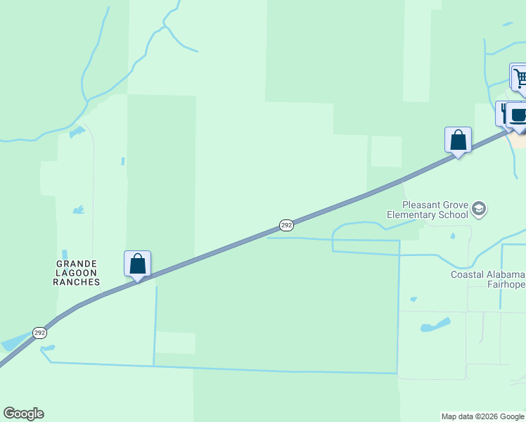 map of restaurants, bars, coffee shops, grocery stores, and more near 10400-10498 Sorrento Road in Pensacola