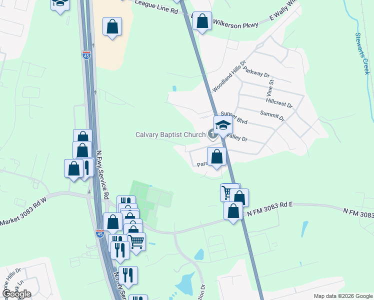 map of restaurants, bars, coffee shops, grocery stores, and more near 1009 Chris Carrie Lane in Conroe