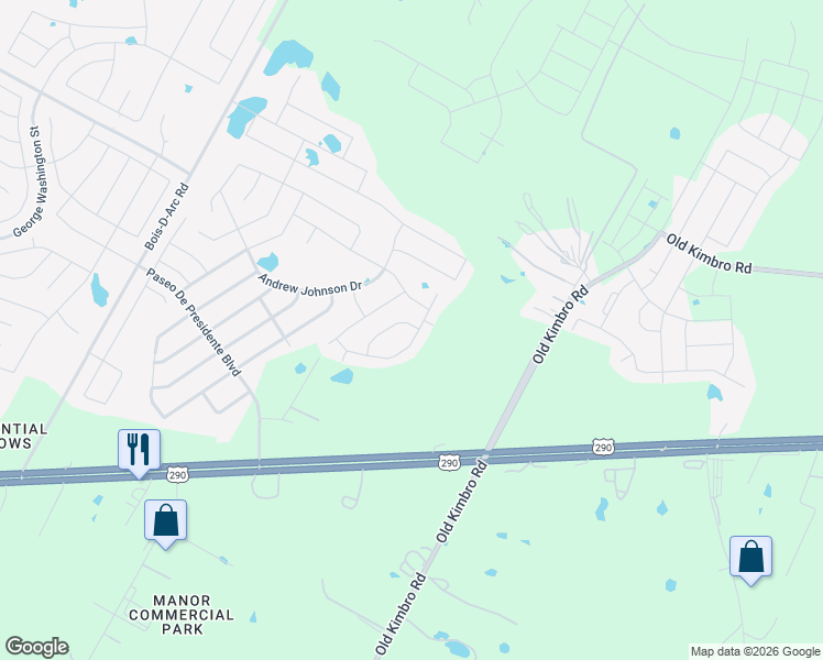 map of restaurants, bars, coffee shops, grocery stores, and more near 20117 Grover Cleveland Way in Manor