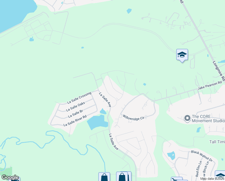 map of restaurants, bars, coffee shops, grocery stores, and more near 2826-2998 La Salle Avenue in Conroe