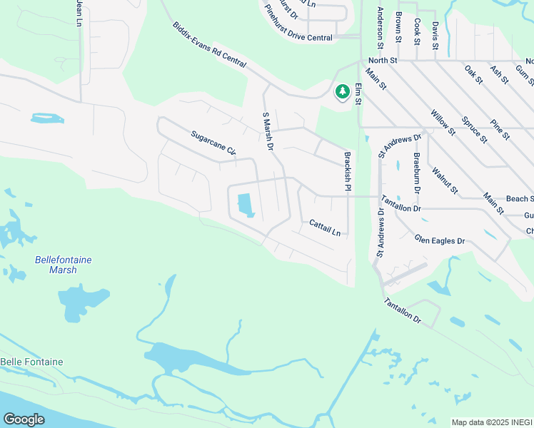 map of restaurants, bars, coffee shops, grocery stores, and more near 112 Needlerush Place in Ocean Springs