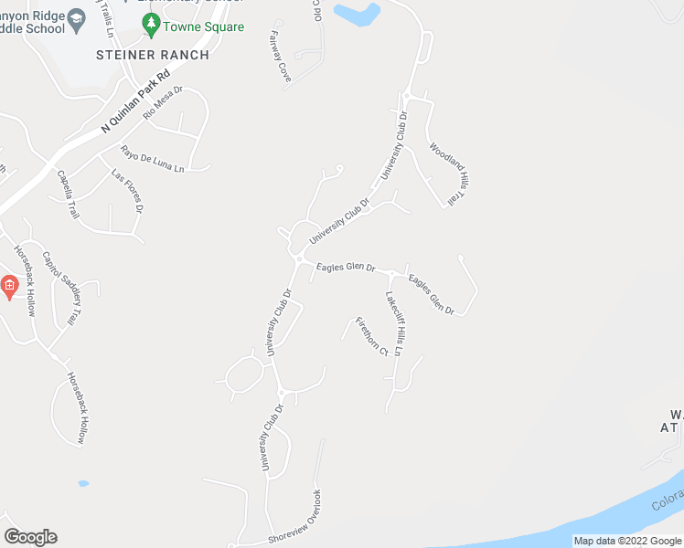 map of restaurants, bars, coffee shops, grocery stores, and more near 11813 Eagles Glen Drive in Austin
