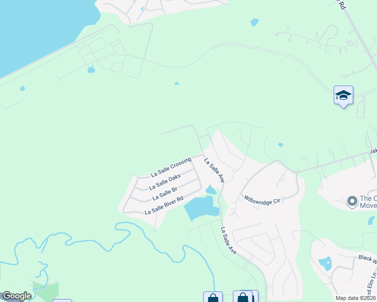 map of restaurants, bars, coffee shops, grocery stores, and more near 12000-12104 La Salle Crossing in Conroe