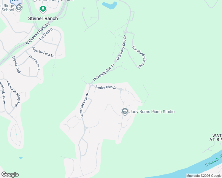 map of restaurants, bars, coffee shops, grocery stores, and more near 11801 Eagles Glen Drive in Austin