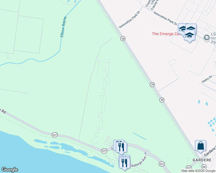 map of restaurants, bars, coffee shops, grocery stores, and more near 2844 Pointe-Marie Drive in Baton Rouge