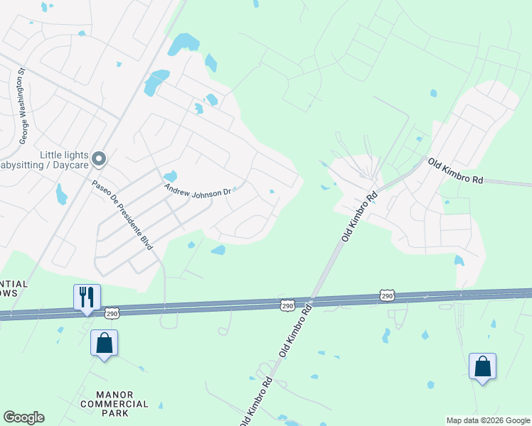 map of restaurants, bars, coffee shops, grocery stores, and more near 20117 Grover Cleveland Way in Manor