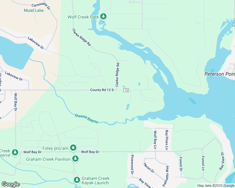 map of restaurants, bars, coffee shops, grocery stores, and more near 23790 County Road 12 South in Foley