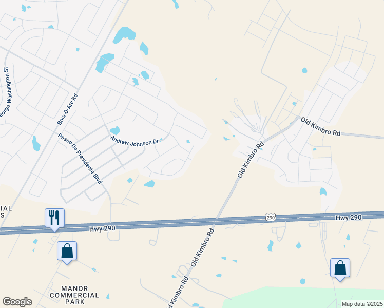 map of restaurants, bars, coffee shops, grocery stores, and more near 20117 Grover Cleveland Way in Manor