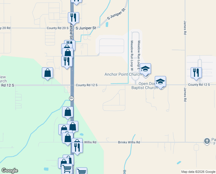 map of restaurants, bars, coffee shops, grocery stores, and more near 4000 Kendallbrook Loop in Foley