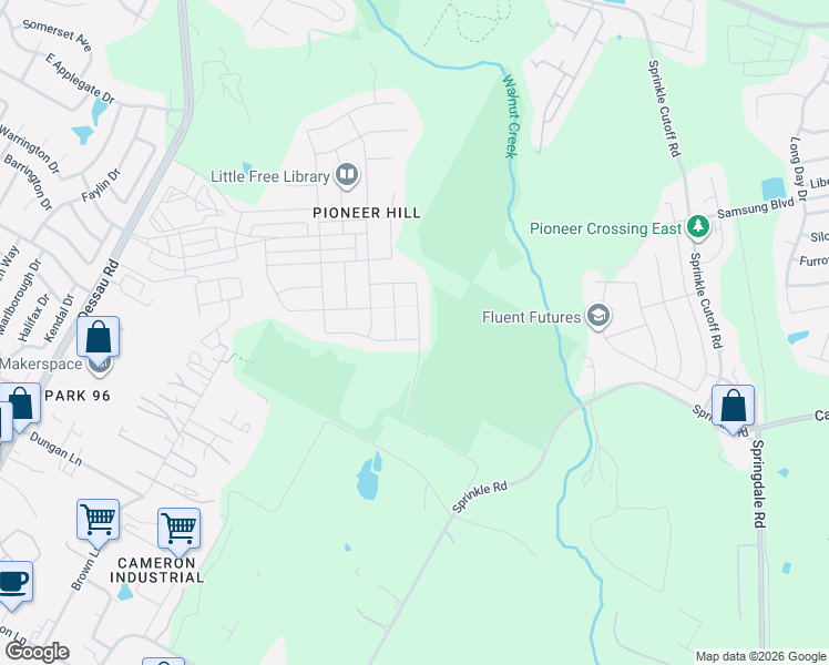 map of restaurants, bars, coffee shops, grocery stores, and more near 10113 Criswell Road in Austin
